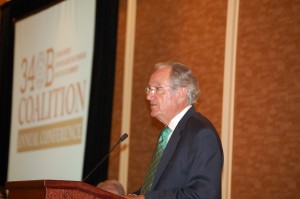 Senator Tom Harkin (D-Iowa) speaking at the 340B Coalition conference.