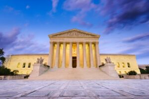 Front of the U.S. Supreme Court building.